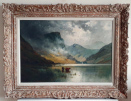 Alfred.de.Breanski.Junior.oil.painting - A passing storm in the Highlands, framed