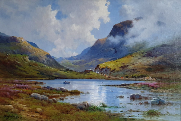 Alfred Fontville de Breanski oil painting for sale, In the gap of Dunloe, Killarney, Kerry, Ireland