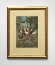 Chickens Feedind.Frame. J.F.Slater