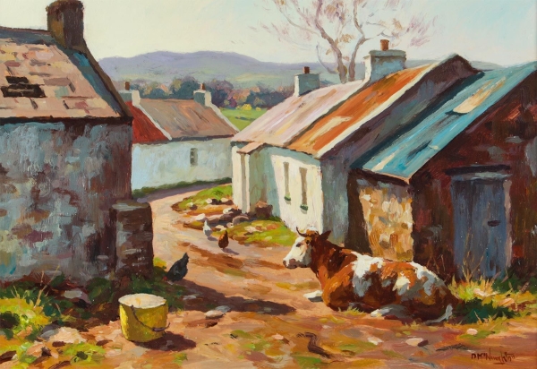 Donal McNaughton, oil painting for sale, Morning at Coolanlough