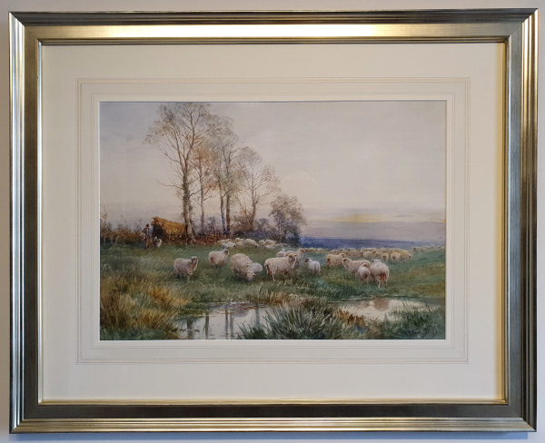 david Bates watercolour for sale - the hock (evening)