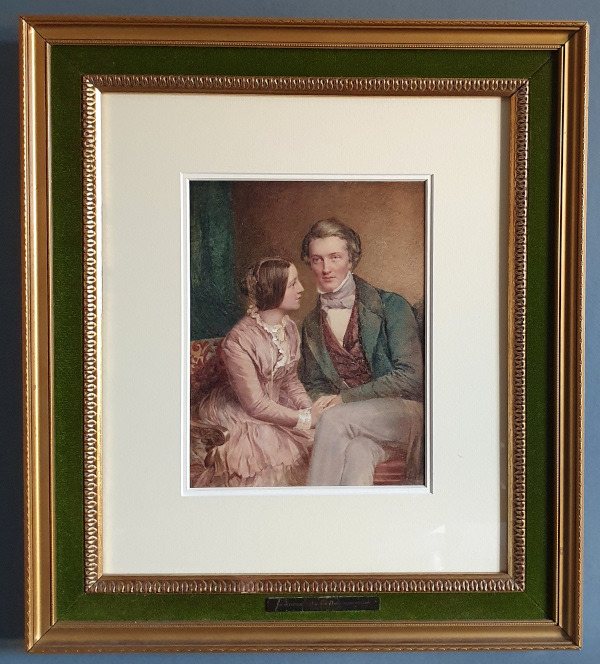 Alfred Thomas Derby, watercolour for sale, The Betrothal, Frame.