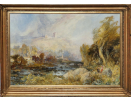 Frank Wasley, oil painting for, Richmond castle, framed