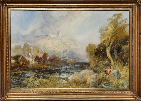 Frank Wasley, oil painting for, Richmond castle, framed