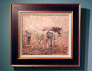 Harry Fidler oil painting, Ploughing