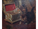 Wilson Hepple, oil painting for sale, Kittens