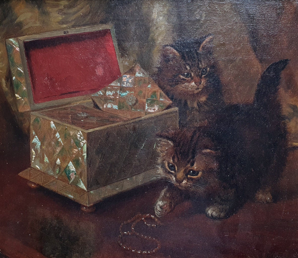 Wilson Hepple, oil painting for sale, Kittens