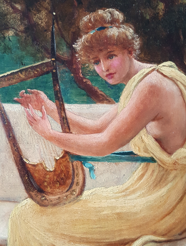 Herbert_Sidney_Percy_Oil_painting_Grecian_Harp_Player.2.