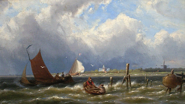 Hermanus Koekkoek Jr Off the Dutch Coast