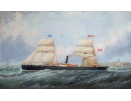John Scott oil painting for sale, The Brazilian departs Tynemouth