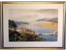 John Shapland, watercolour for sale, Estuary at Conway, framed
