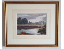 Myles Birket Foster, watercolour, Eton chapel from the Thames, frame