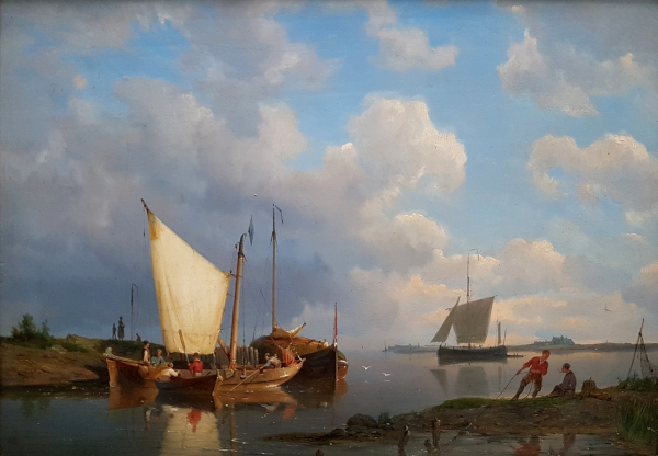Pieter.Cornelis.Dommersen.oil.painting.for.sale - morning calm