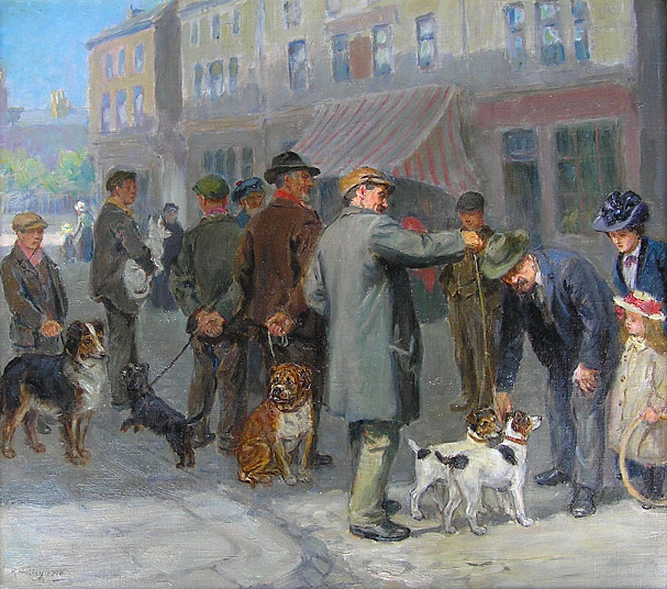 Ralph Hedley painting - parting friends