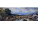 Thomas Miles Richardson watercolour for sale : Fly fishing in the Highlands