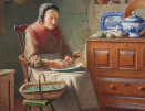 Henry Edward Spernon Tozer, elderly woman shelling peas