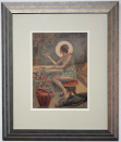 TWC, watercolour for sale, woman in flapper/great gatsby dress taking a cocktail