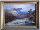William Lakin Turner, oil painting, On the River Leny, frame