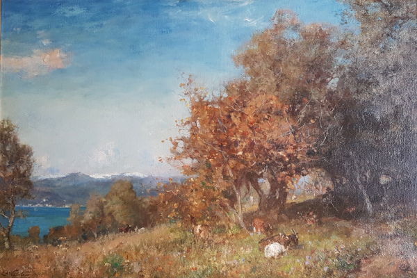 ernest.waterlow.oil.painting.for.sale - spring.in.riviera