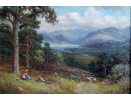 William Lakin Turner, oil painting for sale, Derwentwater from near Millbeck